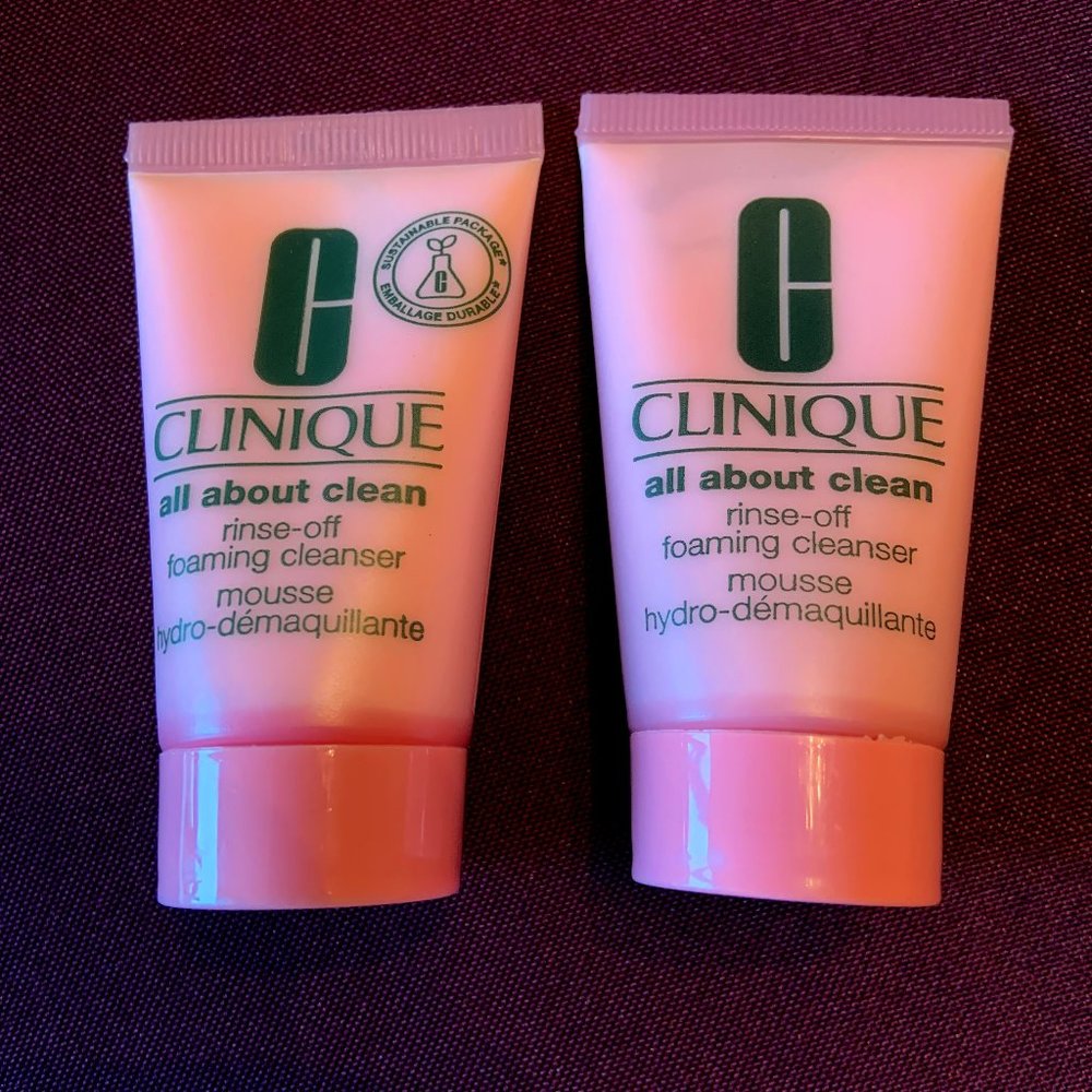 Clinique All About Clean Foaming Cleanser – Travel Size Lot (2) {NWOT}